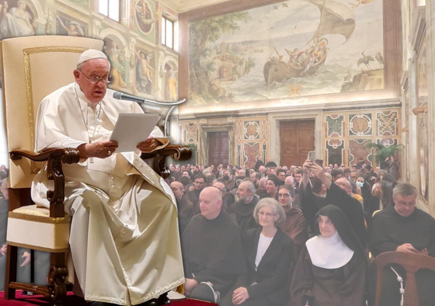 Papa Francesco riceve in udienza la famiglia francescana